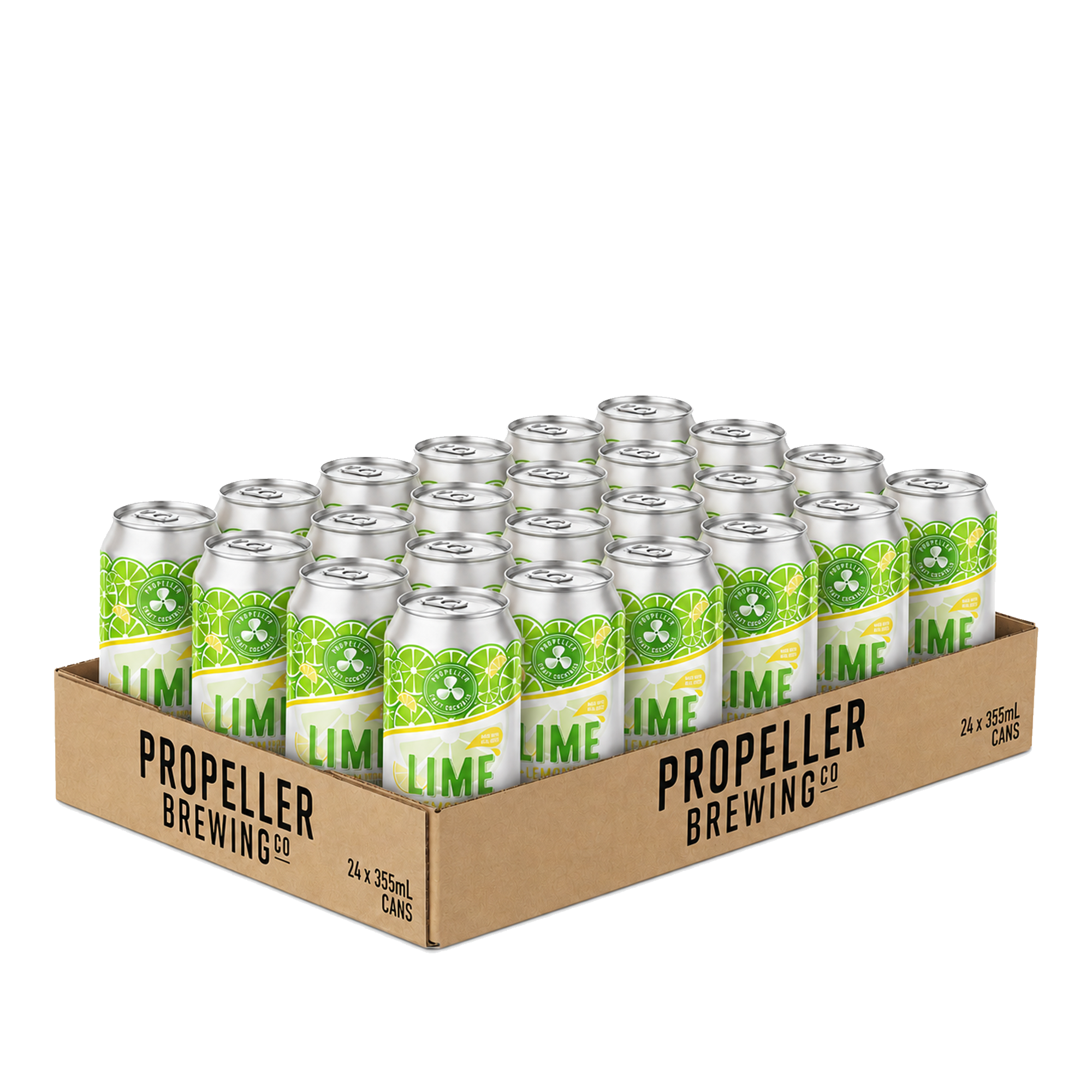 Lime + Lemon Vodka Soda Vodka Soda - 24 Pack