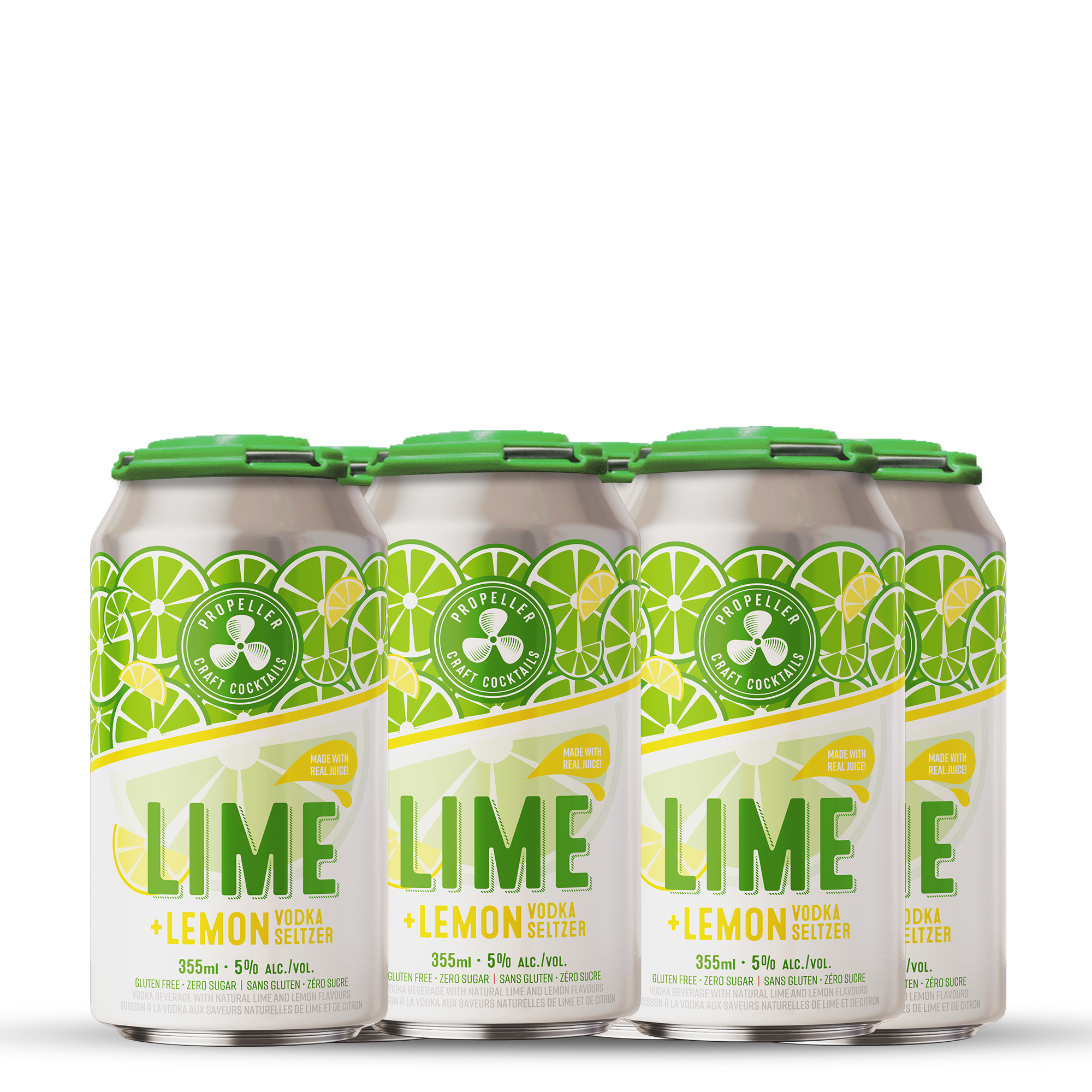 Lime + Lemon Vodka Soda - 6 Pack