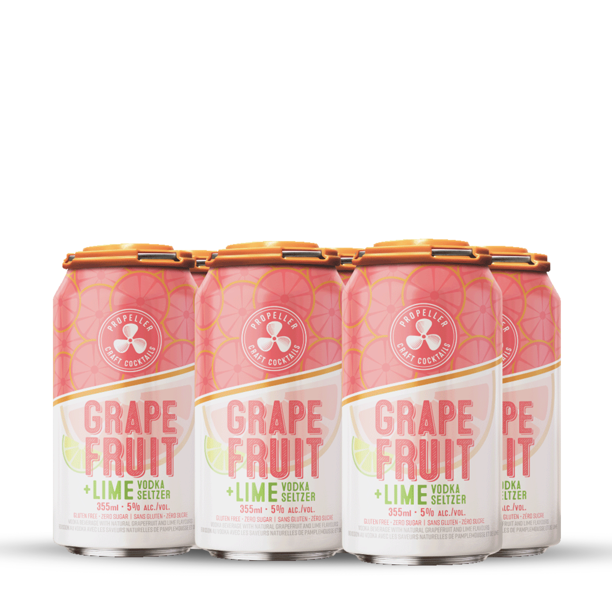 Grapefruit & Lime Vodka Soda - 6 Pack