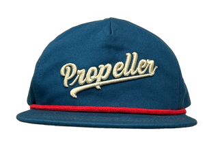 Teal Blue Unstructured Rope Hat