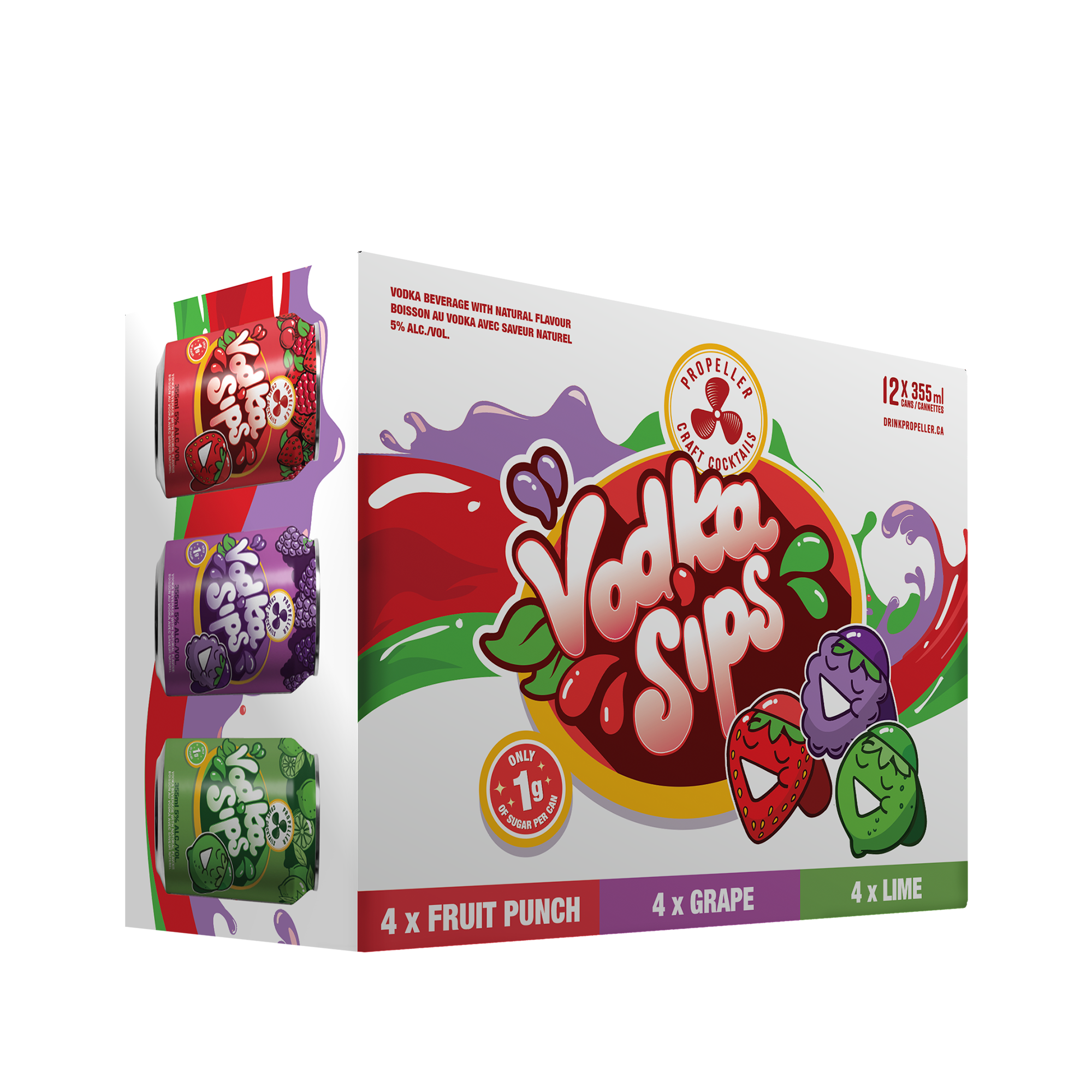 Vodka Sips Mixer - 12 Pack