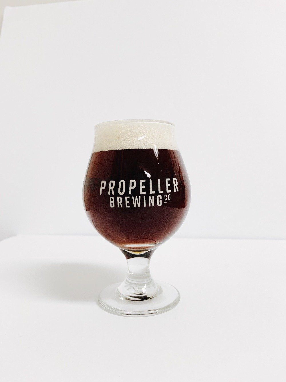 16oz Stemmed Belgian Glass Propeller Brewing