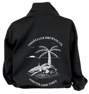 Forever Good Times Zipped Hoodie - Black